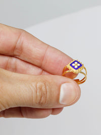 Anel Caramujo Quadrado – Ouro 9k / Ouro 19k