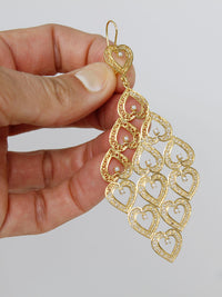 Brincos Mil Corações com Pérola – Ouro 9k / Ouro 19k