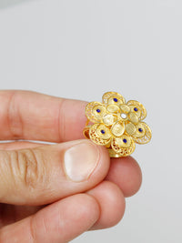 Anel Flor Esmalte – Ouro 9k / Ouro 19k