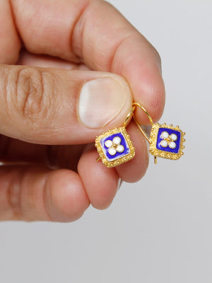 Brincos Caramujos Quadrados S