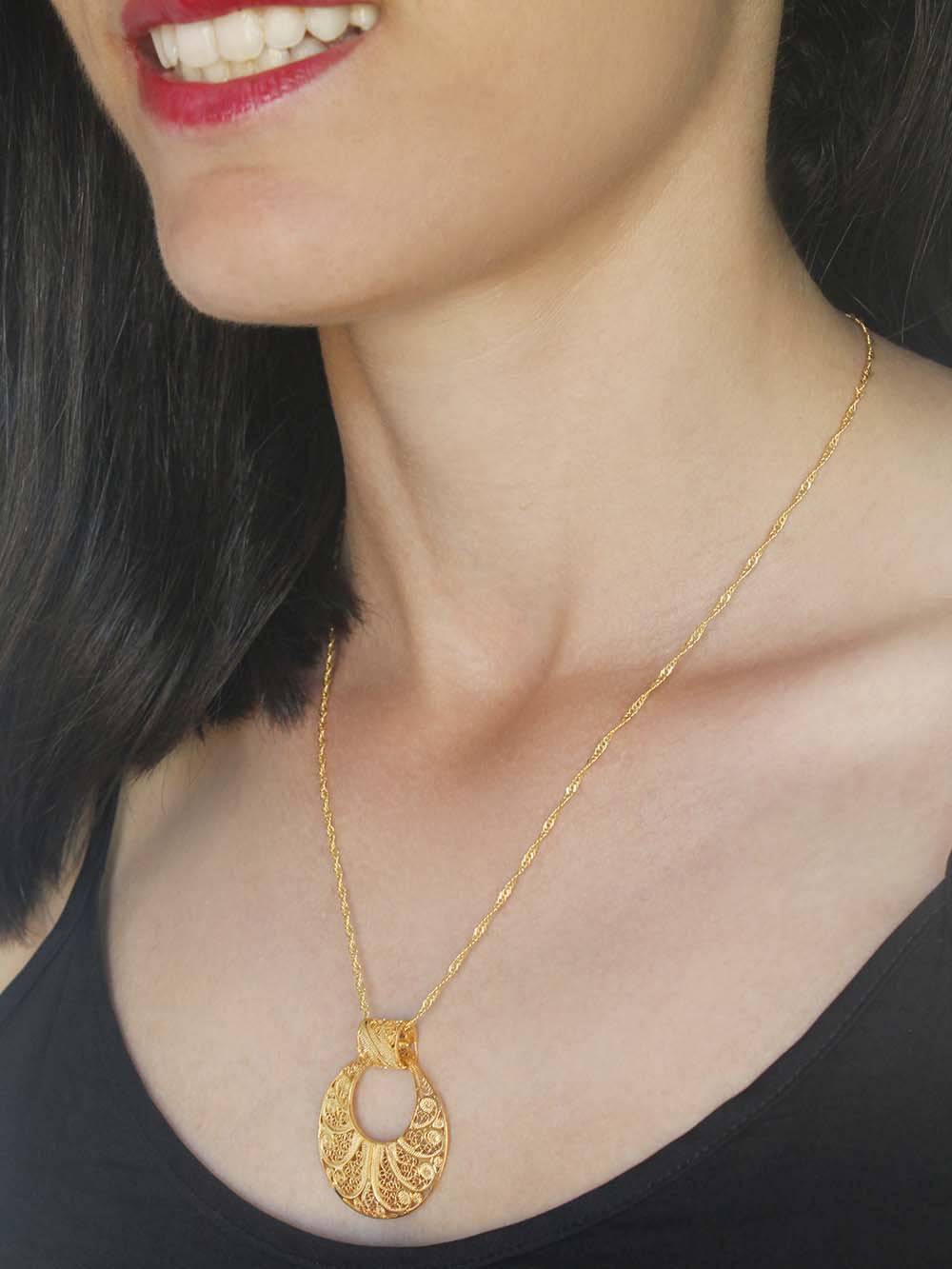 Conjunto Escultural M - Pendente e Brincos (4324887953467)