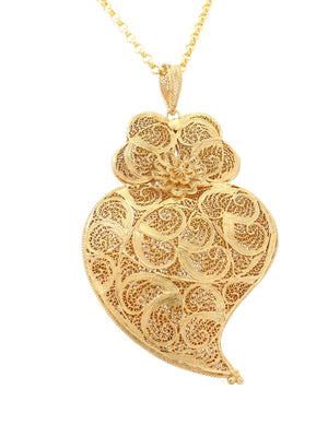 Medalha dupla Coração de Viana em filigrana (2198592258107)