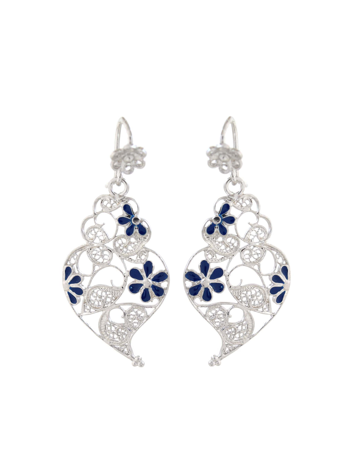 Seletiva III - Brincos em filigrana com esmalte azul (8882993617)