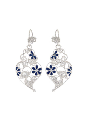 Seletiva III - Brincos em filigrana com esmalte azul (8882993617)