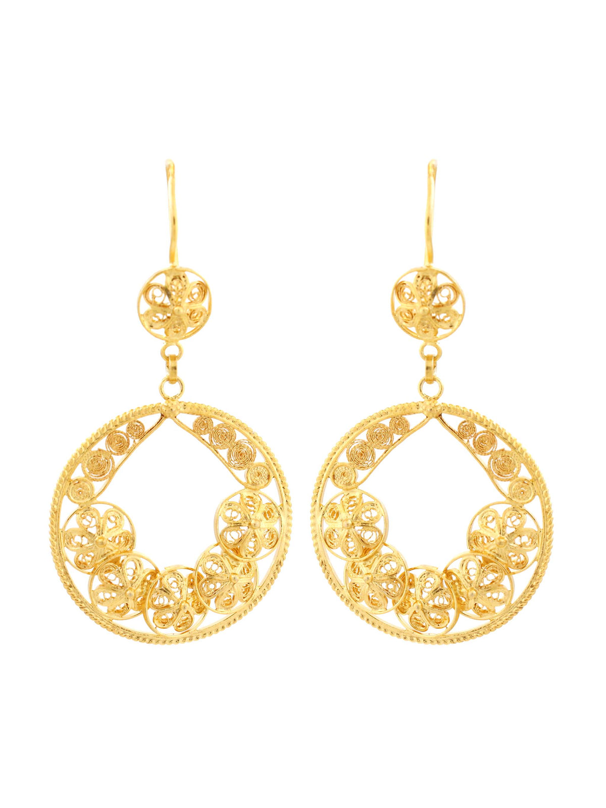 Brincos Expedita em filigrana de prata (10017330449)