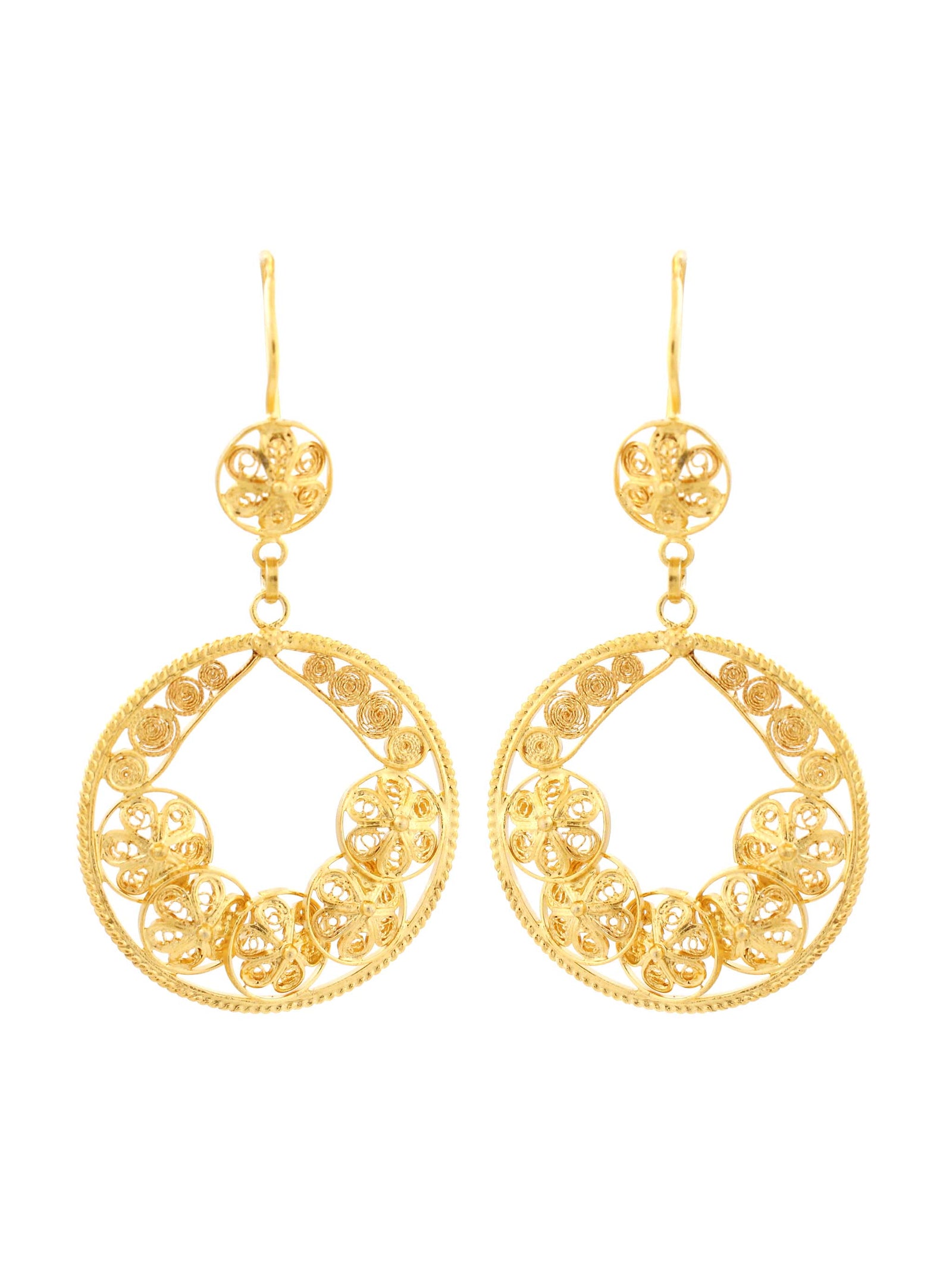 Brincos Expedita em filigrana de prata (10017330449)