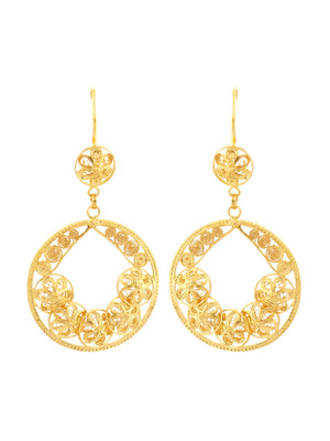 Brincos Expedita em filigrana de prata (10017330449)