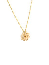 Medalha Flor em filigrana – Prata Dourada
