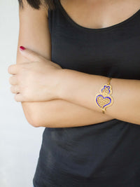 Distinta II - Escrava em filigrana com esmalte azul – Ouro 9k / Ouro 19k