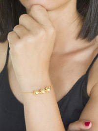 Pulseira 3 contas de Viana – Ouro 9k / Ouro 19k
