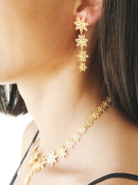 Brincos Invasão Floral – Ouro 9k
