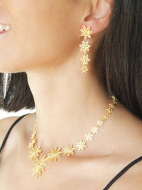 Brincos Invasão Floral – Ouro 19k