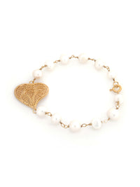 Pulseira Fátima em filigrana – Prata Dourada