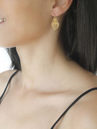 Brincos Coração Clássico 2.3cm em Ouro 19 Quilates