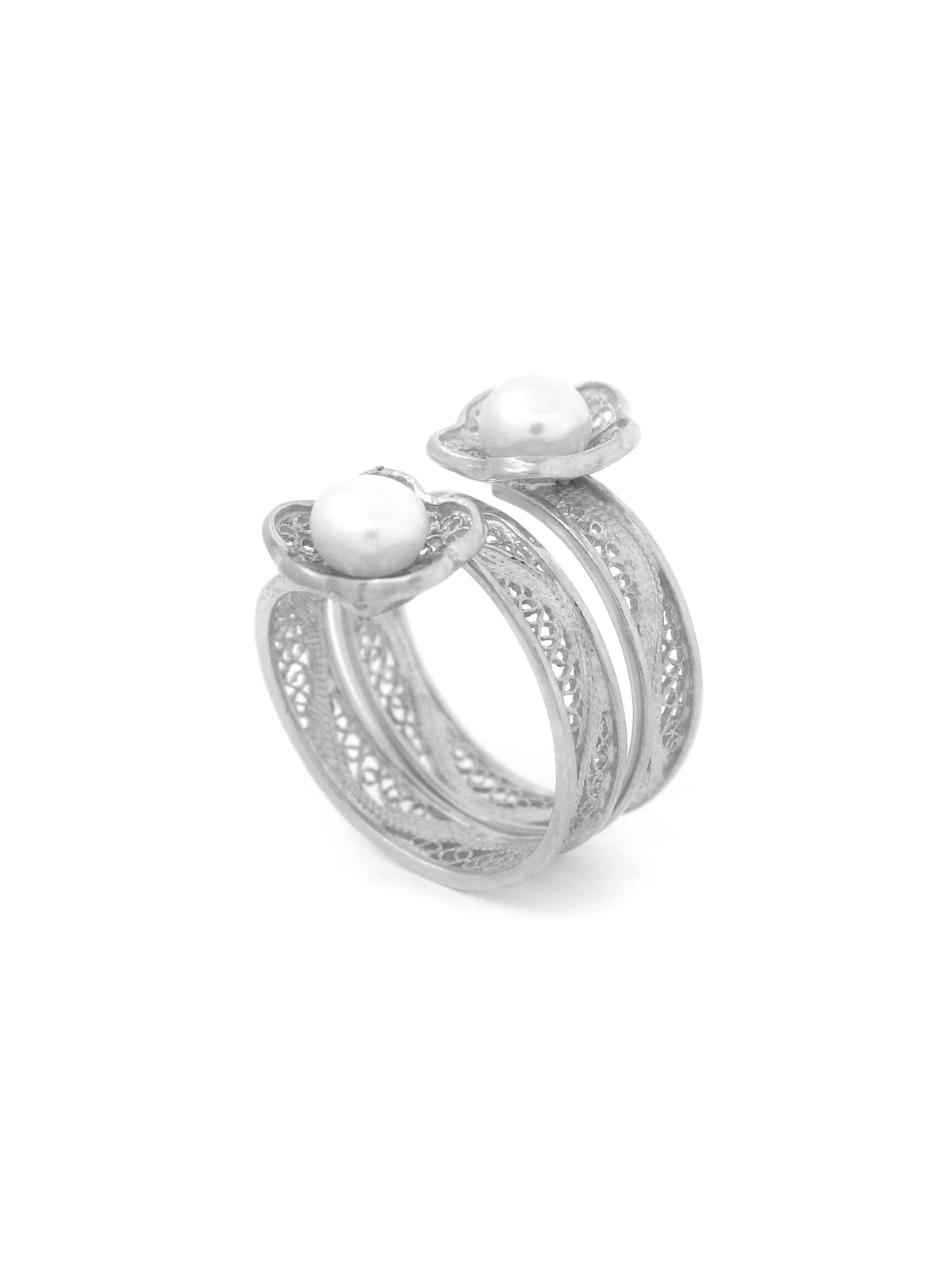 Anel Espiral Pérolas (4172857507899)