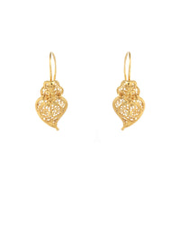 Brincos Coração Clássico 1.6cm em Ouro 19 Quilates