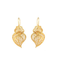 Brincos Coração Clássico 2.3cm em Ouro 19 Quilates