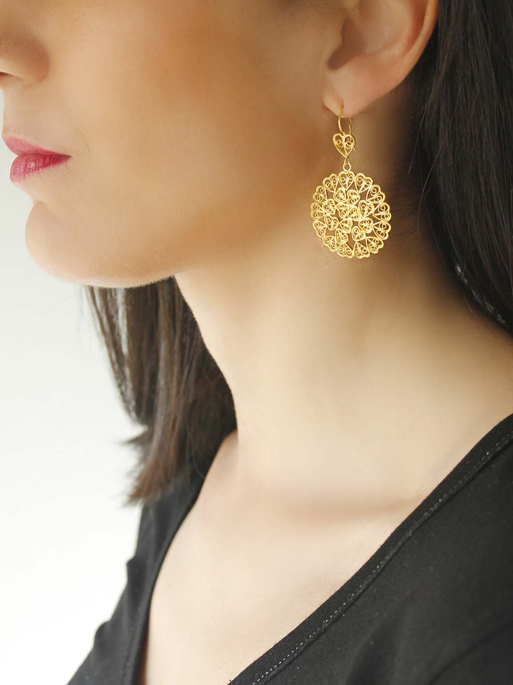 Brincos Vistosa em filigrana (4313535676475)