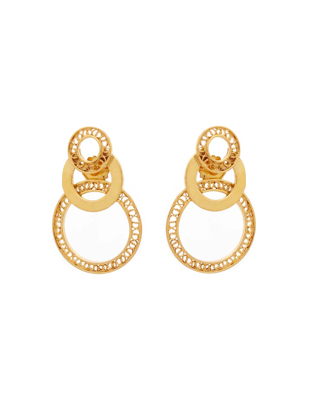 Brincos 3 Argolas em filigrana (4813939966011)