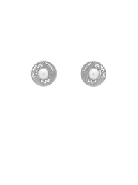 Brincos Redondos Pérola em filigrana