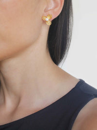 Brincos Flor com Pérola em filigrana – Ouro 9k / Ouro 19k