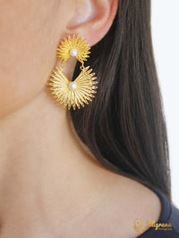 Brincos em filigrana com Pérolas – Ouro 9k / Ouro 19k