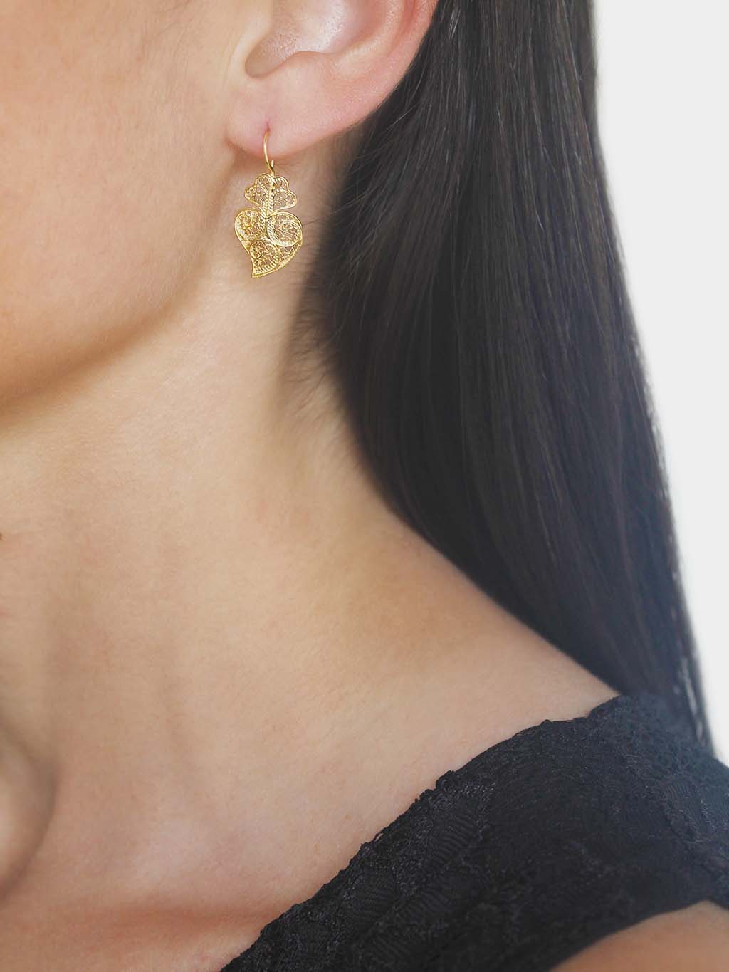 Brincos Coraçãozinho em Filigrana (5932070764694)