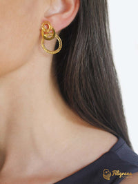 Brincos 3 Argolas em filigrana – Ouro 9k / Ouro 19k