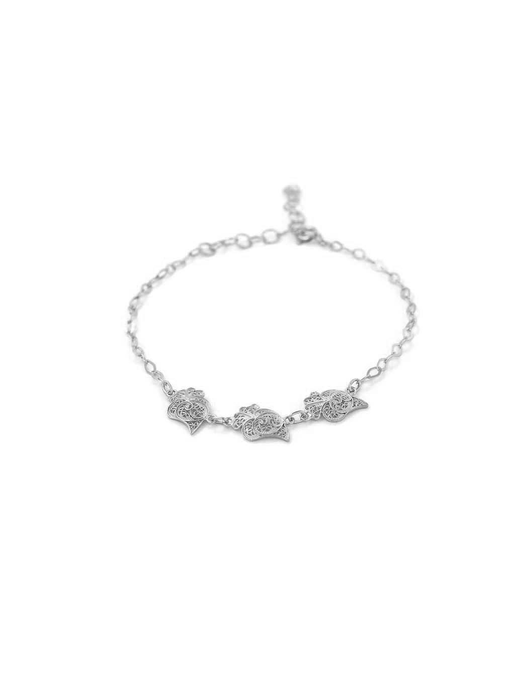 Pulseira 3 Corações (5891192750230)