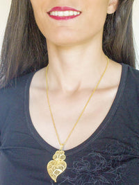 Coração Tradicional 6cm em ouro 19 Quilates
