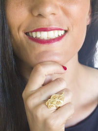 Anel Tradicional em filigrana – Ouro 9k / Ouro 19k