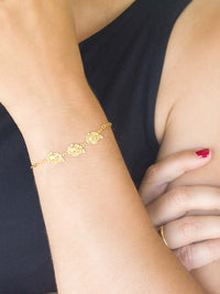 Pulseira 3 Corações – Ouro 9k / Ouro 19k