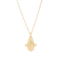 Pendente Mão de Fátima – Prata Dourada / Ouro 9k / Ouro 19k