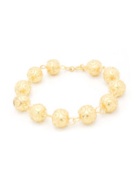 Pulseira Contas de Viana (10mm) – Prata Dourada