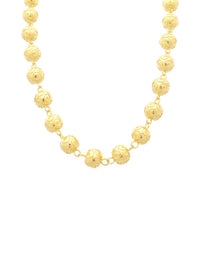 Colar Contas de Viana (10mm) – Prata Dourada