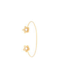 Pulseira Florzinhas Pérola – Prata Dourada / Ouro 9k / Ouro 19k