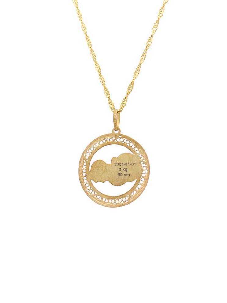 Medalha Bebé com Gravação (Menino/Menina)