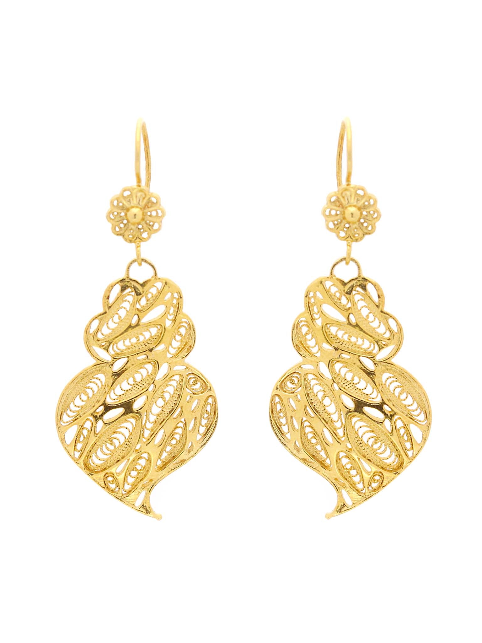 Brincos Coração Ondas