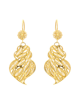 Brincos Coração Ondas