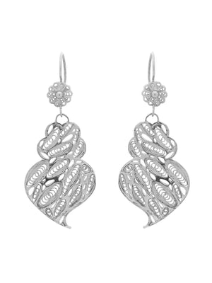 Brincos Coração Ondas