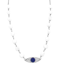 Colar Protetor com pedra Lapis Lazuli (olho turco) – Prata