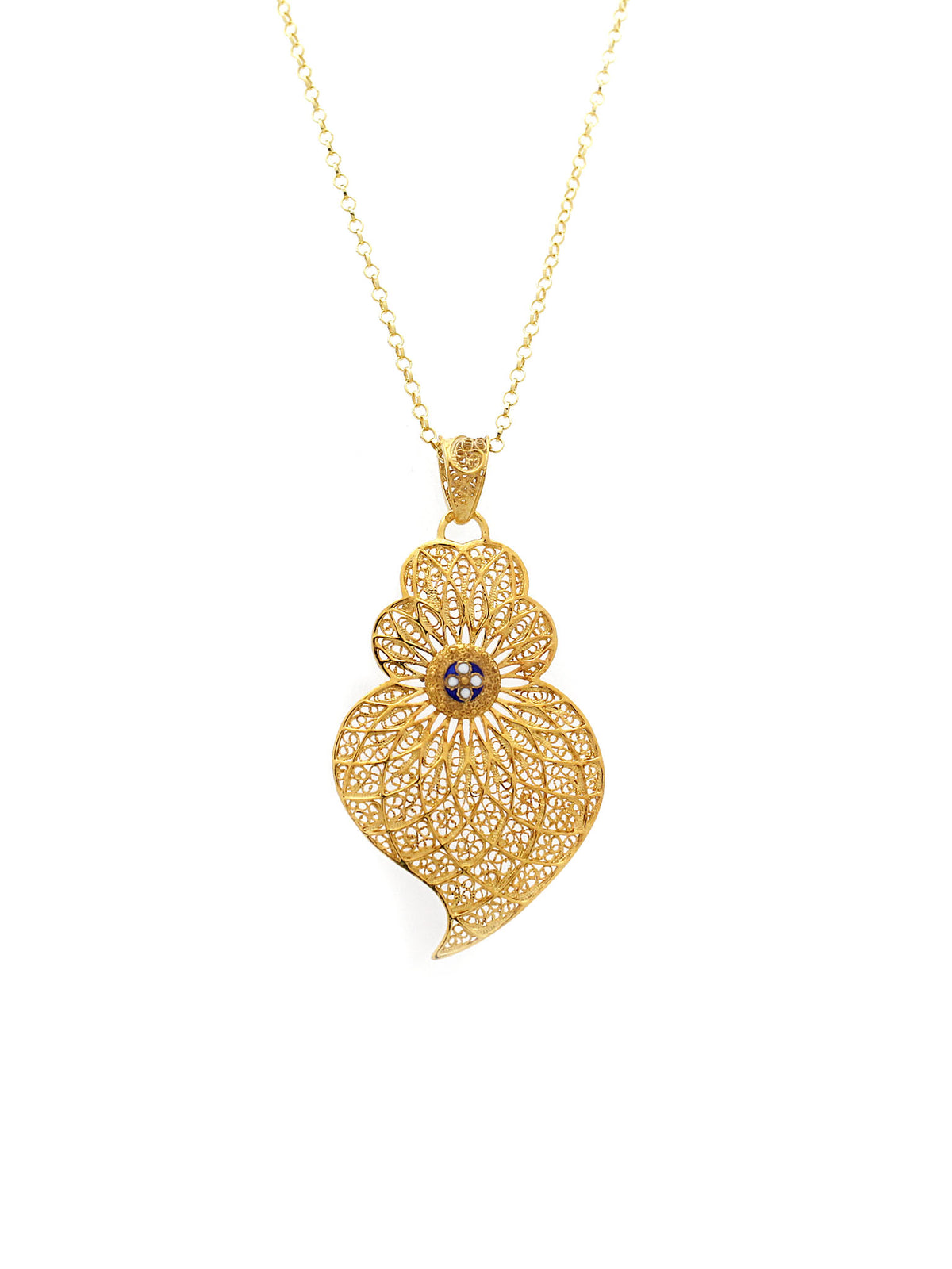 Medalha Coração Centro Esmalte