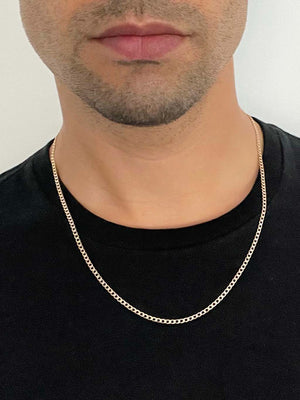 Fio de Homem Barbela em Ouro 19K (55cm)