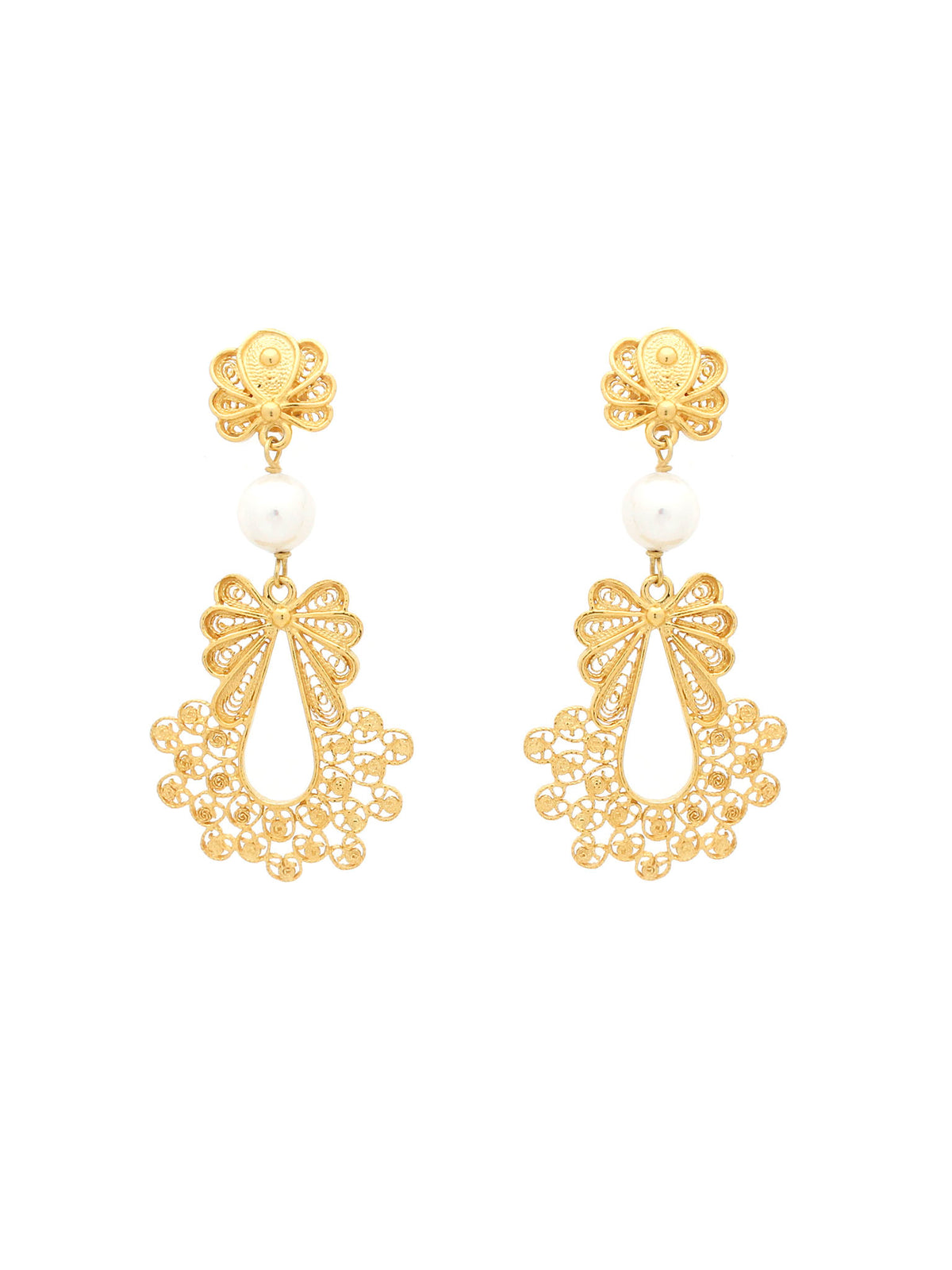 Brincos Princesa Pérola (Tamanho S)