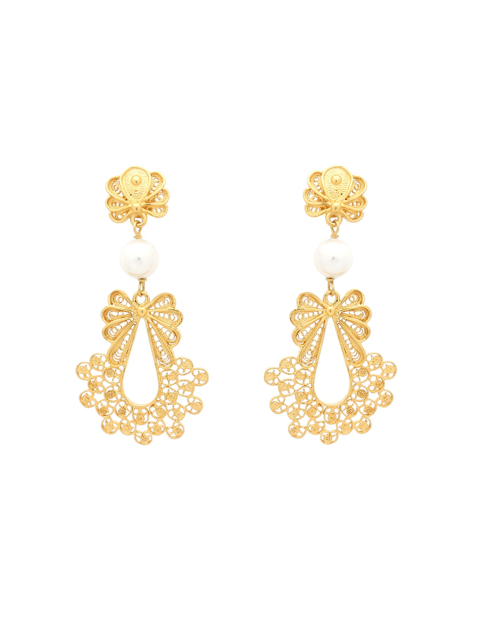 Brincos Princesa Pérola (Tamanho S)