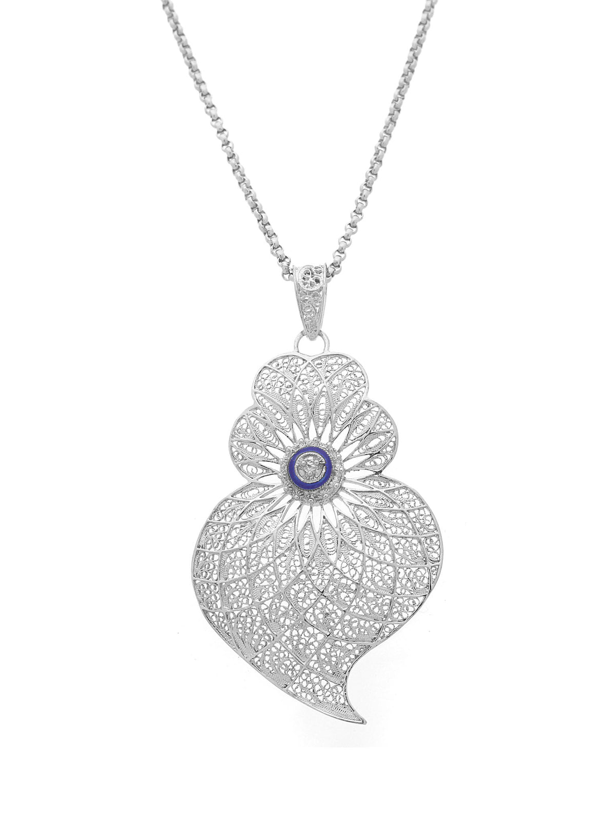 Medalha Coração Centro Esmaltado