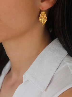 brincos em ouro de 19 kilates filigrana manual (570063847483)