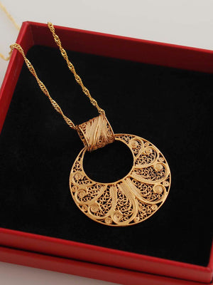 medalha forma de lua filigrana portuguesa (2050753691707)