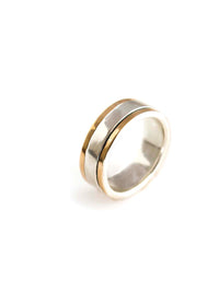 Aliança para Homem em Ouro 9k + Prata
