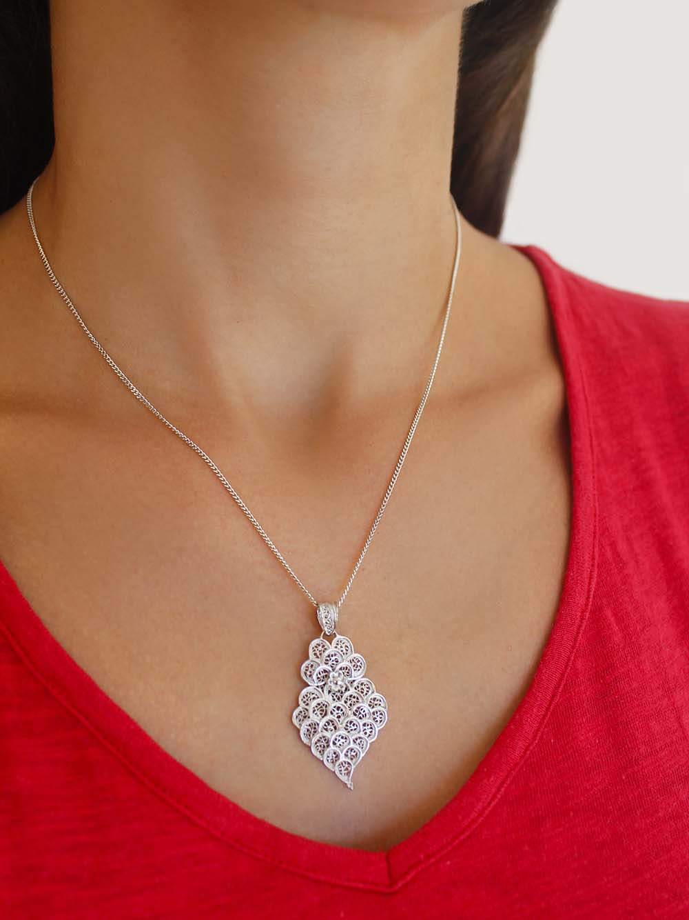 Coração de filigrana em prata lei (8882937553)